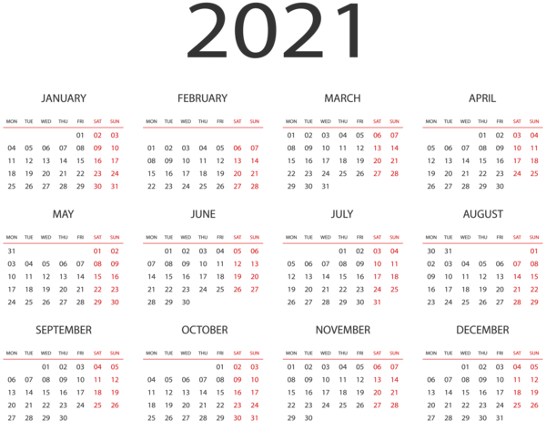 This png image - 2021 Transparent Calendar Black PNG Clipart, is available for free download