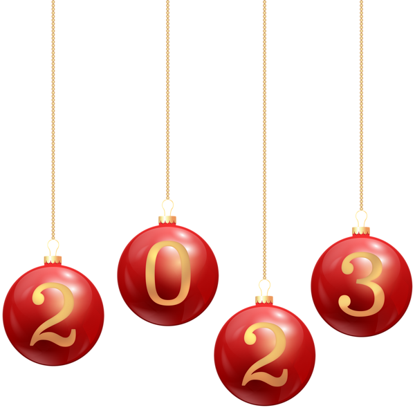 This png image - 2023 Red Christmas Balls PNG Clipart, is available for free download
