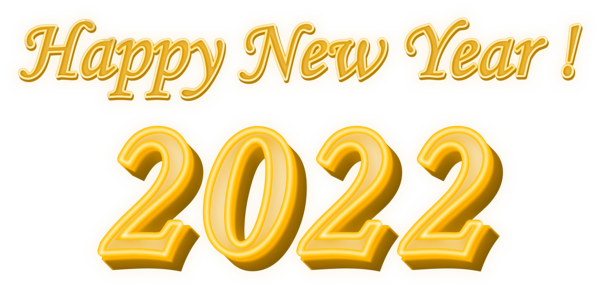 This png image - Happy New 2022 Yellow PNG Clipart, is available for free download
