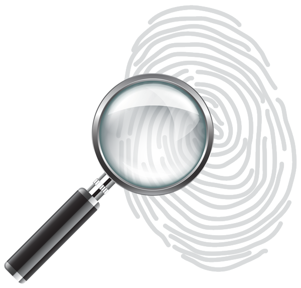 This png image - Magnifying Glass with Fingerprint PNG Clip Art Image, is available for free download