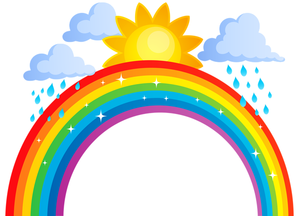 free clipart rainbow with clouds - photo #29