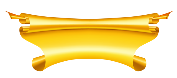 زخارف سكرابيه للتصميم  بنرات اشرطة ورود ستائر لتصميم بدون تحميل  Gold_Banner_Clipart