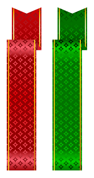 This png image - Green and Red Banner Set PNG Clipart, is available for free download