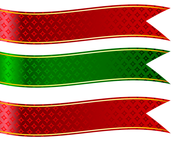 زخارف سكرابيه للتصميم  بنرات اشرطة ورود ستائر لتصميم بدون تحميل  Green_and_Red_Banners_Set_PNG_Clipart_Picture