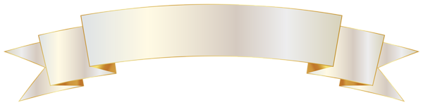 White and Gold Banner PNG Image | Gallery Yopriceville - High-Quality