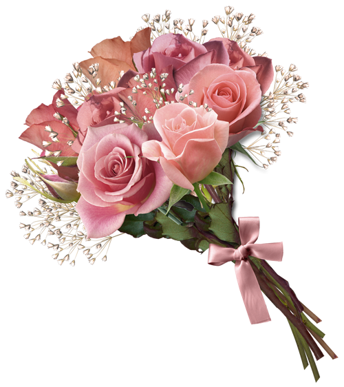 This png image - Pink Rose Bouquet PNG Clipart, is available for free download