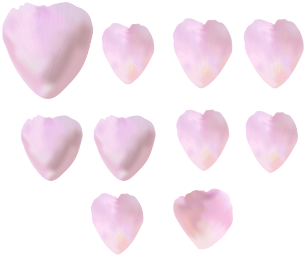 This png image - Rose Petals Hearts PNG Clip Art Image, is available for free download