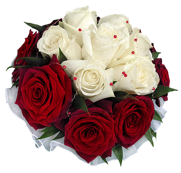 This png image - Whire and Red Rose Bouquet PNG Transparent Picture, is available for free download