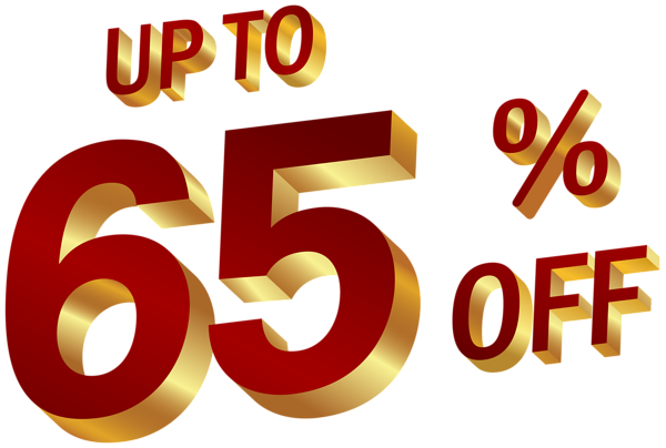 This png image - 65 Percent Discount Clip Art Image, is available for free download