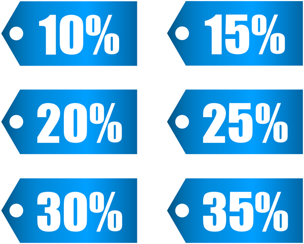This png image - Blue Discount Tags Set Part 1 Transparent PNG Image, is available for free download