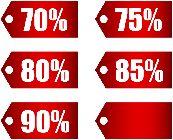 This png image - Red Discount Tags Set Part 3 Transparent PNG Image, is available for free download
