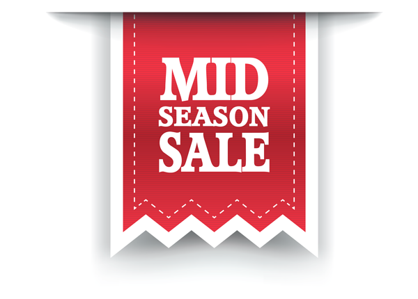 This png image - Red Mid Season Sale Label PNG Clipart Image, is available for free download