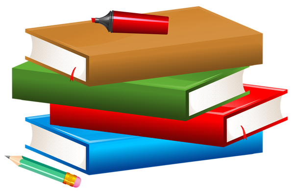 This png image - Books with Pencil and Marker PNG Clipart Image, is available for free download