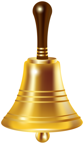This png image - Golden School Bell PNG Transparent Clipart, is available for free download