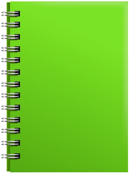This png image - Green Spiral Notebook PNG Clipart, is available for free download