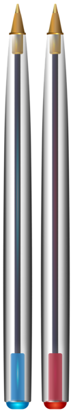 This png image - Pens Blue Red PNG Transparent Clipart, is available for free download