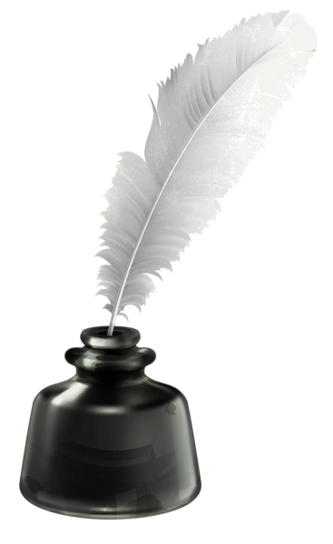 This png image - Quill and Ink Pot Transparent PNG Vector Clipart, is available for free download