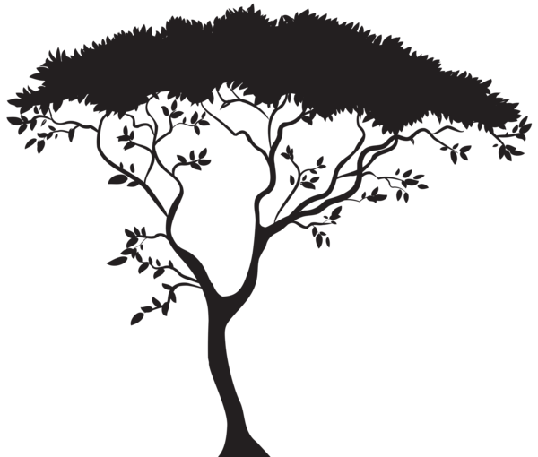 This png image - African Tree Silhouette PNG Clip Art, is available for free download