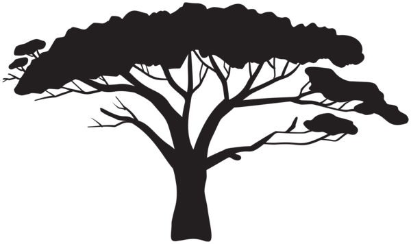 This png image - African Tree Silhouette PNG Clipart, is available for free download