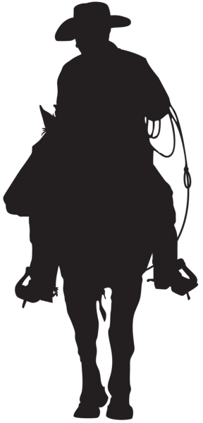 This png image - Cowboy Silhouette PNG Clip Art Image, is available for free download