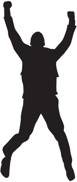 This png image - Jumping Happy Man Silhouette PNG Clip Art Image, is available for free download