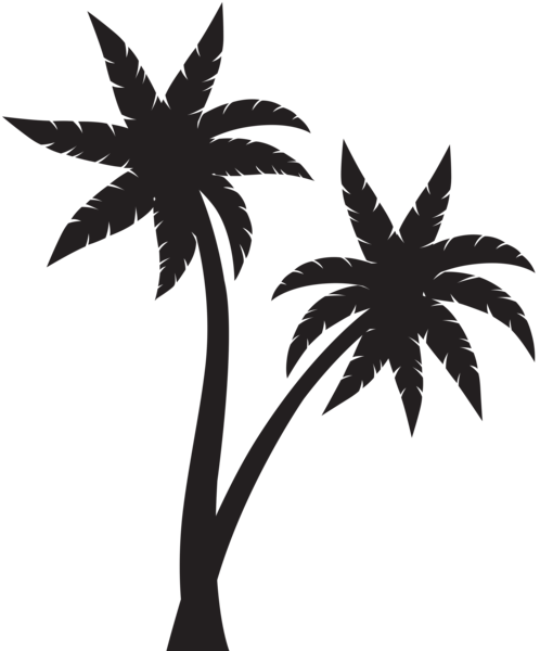 This png image - Palms Silhouette PNG Clip Art, is available for free download