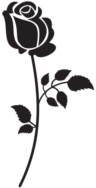 rose clipart silhouette - photo #6