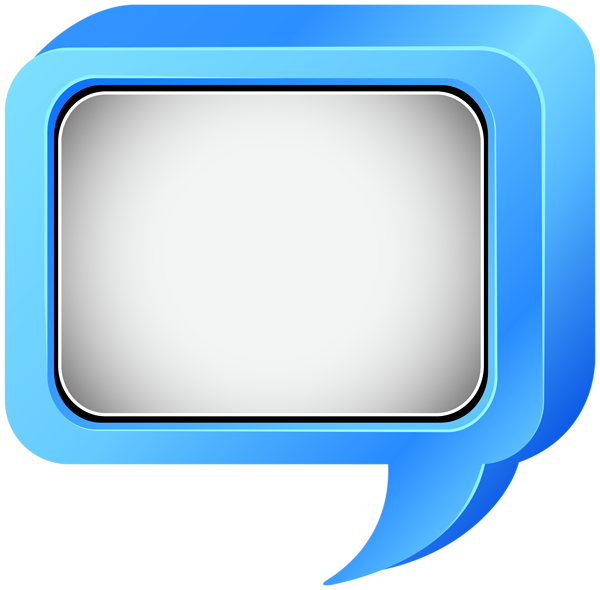 This png image - Bubble Speech Blue PNG Clip Art, is available for free download