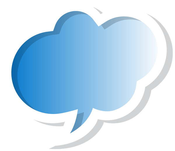 This png image - Bubble Speech Cloud Blue PNG Clip Art Image, is available for free download