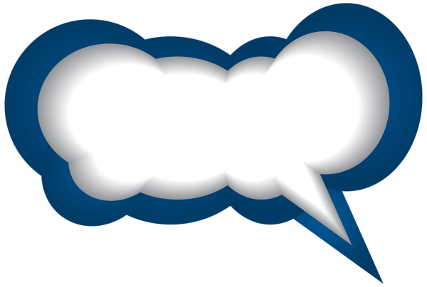 This png image - Speech Bubble Blue White PNG Clip Art Image, is available for free download