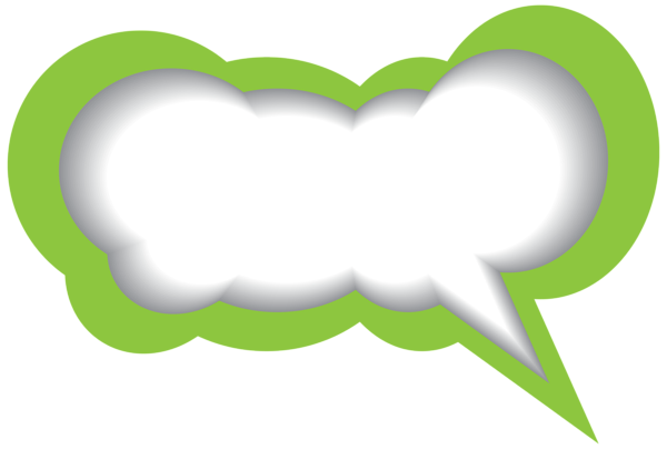 This png image - Speech Bubble Green White PNG Clip Art Image, is available for free download