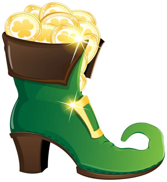 This png image - Leprechaun Shoe with Gold Coins PNG Clipart Image, is available for free download
