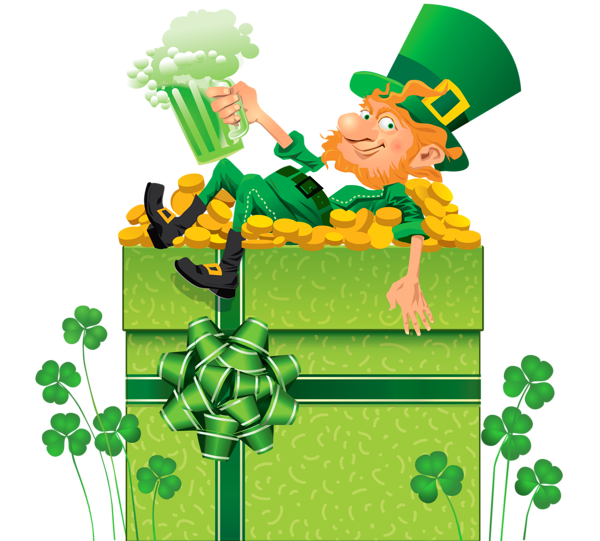 This png image - St Patricks Day Decor with Shamrocks and Leprechaun PNG Clipart, is available for free download