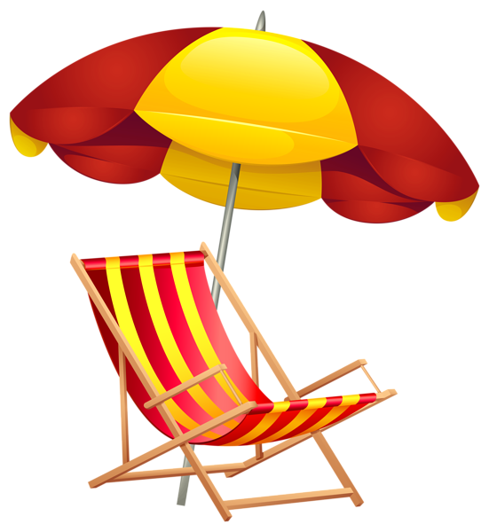 This png image - Beach Chair and Umbrella PNG Clip Art Image, is available for free download