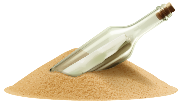 This png image - Message in Bottle into the Sand PNG Clipart Image, is available for free download