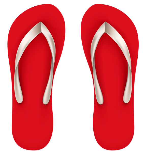 This png image - Red Beach Flip Flops PNG Vector Clipart, is available for free download