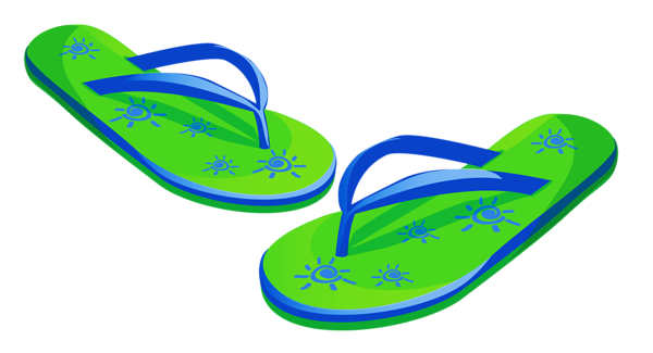 This png image - Transparent Green Beach Flip Flops PNG Clipart, is available for free download