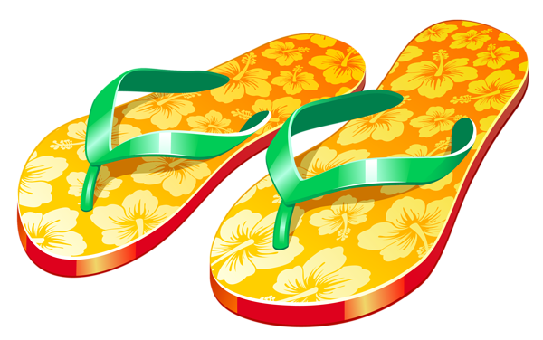 This png image - Transparent Yellow Beach Flip Flops PNG Clipar, is available for free download