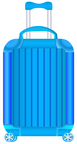 This png image - Blue Trolley Suitcase PNG Clipart Image, is available for free download