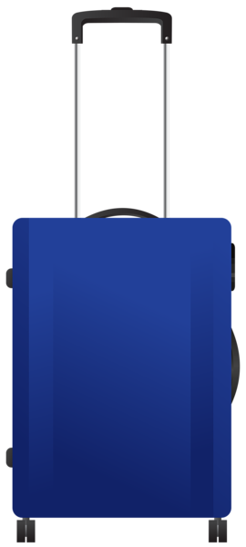 This png image - Blue Trolley Travel Bag PNG Transparent Clip Art Image, is available for free download