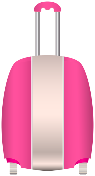 This png image - Trolley Bag Pink PNG Clipart, is available for free download