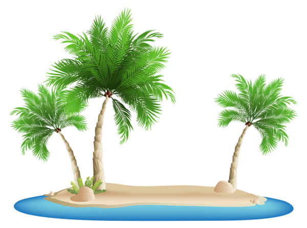 This png image - Palm Trees Island PNG Clipart Image, is available for free download