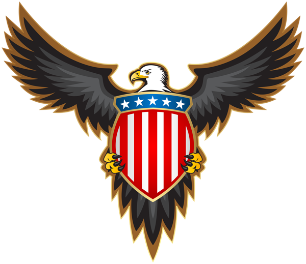 This png image - Eagle with American Badge PNG Clip Art Image, is available for free download