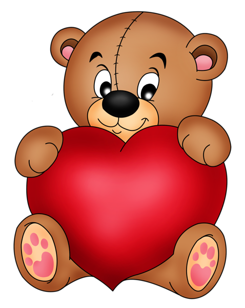 This png image - Brown Teddy with Red Heart PNG Clipart, is available for free download