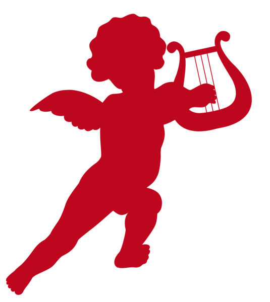 This png image - Cupid with Harp Transparent PNG Clip Art Image, is available for free download