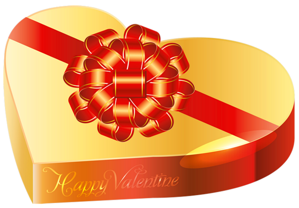 This png image - Gold Valentine Chocolate Box PNG Clipart, is available for free download