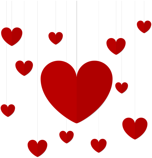 This png image - Hanging Hearts Decor PNG Clip Art, is available for free download