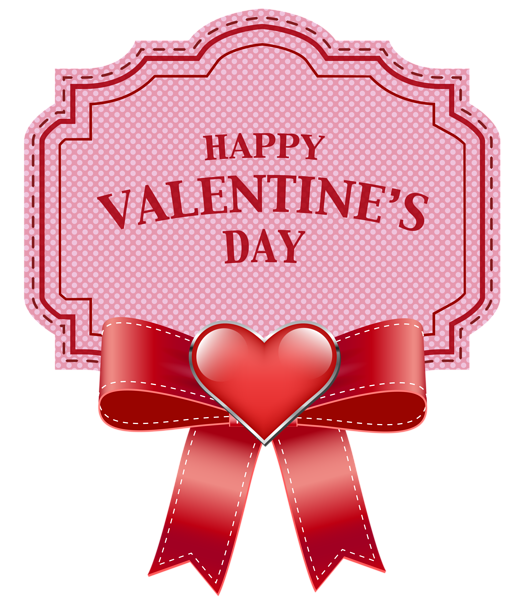 This png image - Happy Valentine's Day Label Transparent PNG Clip Art Image, is available for free download