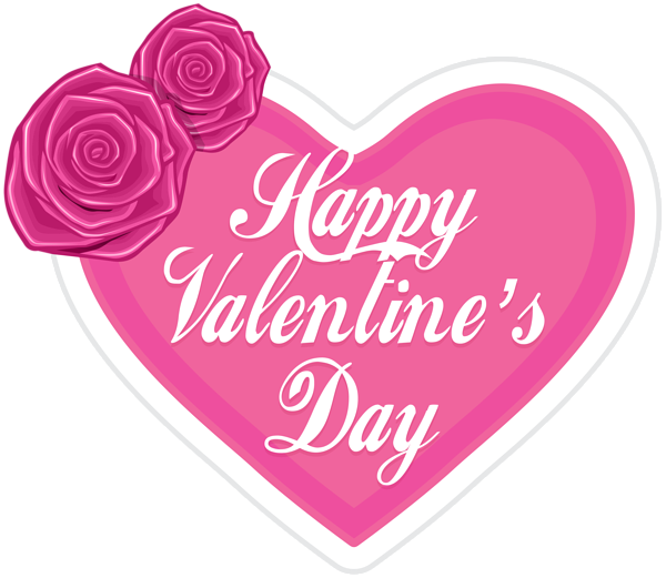 This png image - Happy Valentine's Day Pink Heart PNG Clip Art, is available for free download