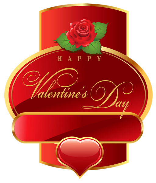 This png image - Happy Valentines Day Label PNG Clipart Picture, is available for free download